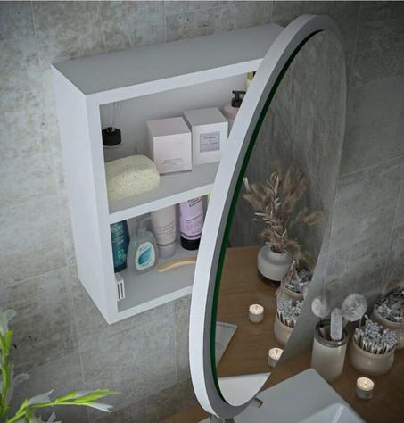 Miroir BLANC Avec Meuble.