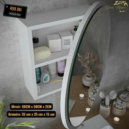 Miroir BLANC Avec Meuble