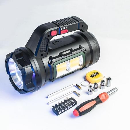 Lampe Torche Multifonction 3 en 1 – LED Ultra Puissante + Kit Outils Intégré