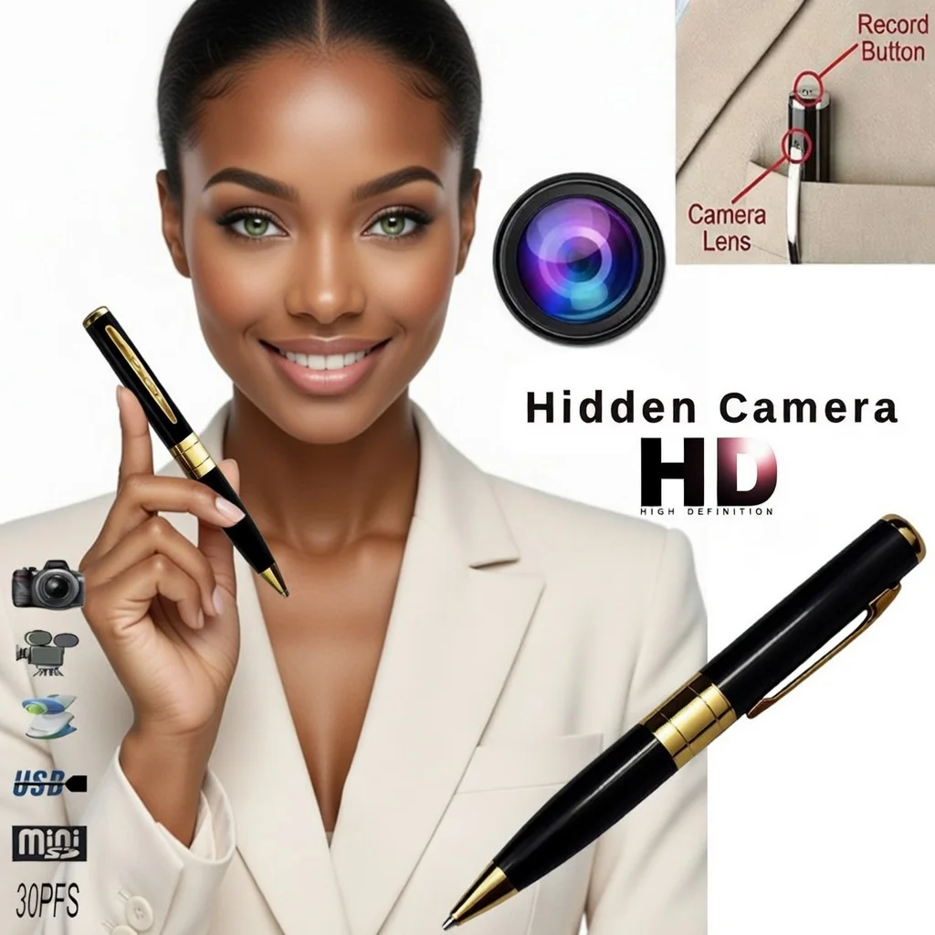 🕵️‍♂️ Stylo Caméra  HD avec Micro CI