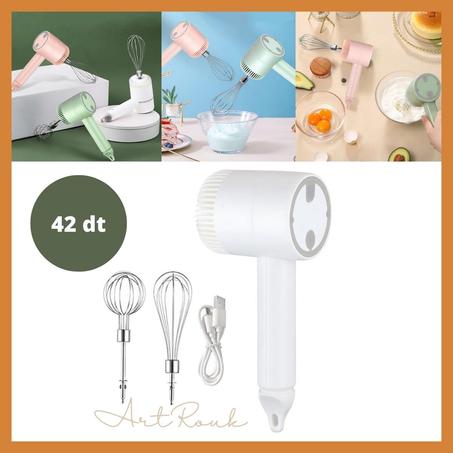Mini Cordless Electric Egg Beater HandHeld USB Rechargeable