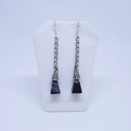 Natural gem earrings