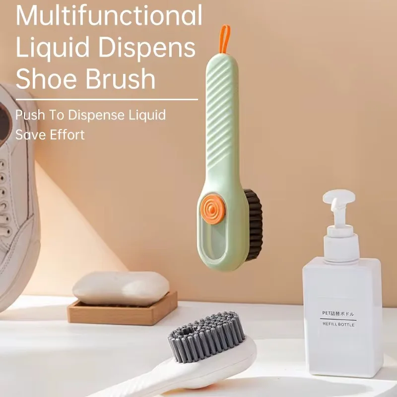 Brosse à Chaussures Multifonction avec Réservoir de Liquide