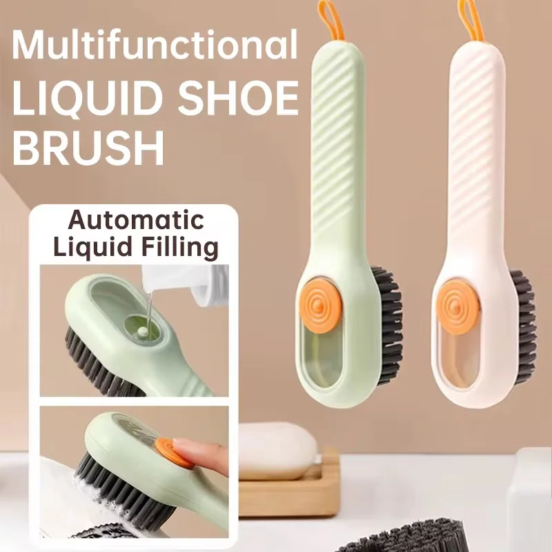 Brosse à Chaussures Multifonction avec Réservoir de Liquide