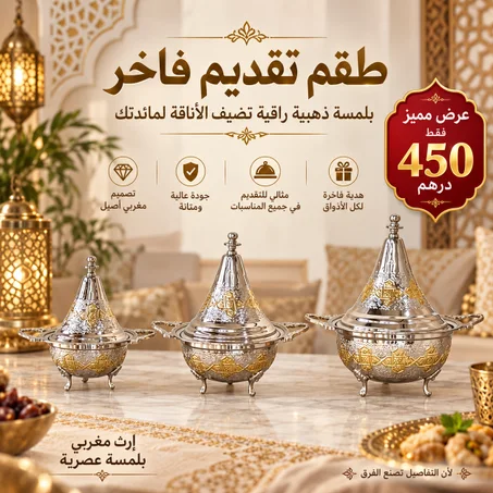طقم تقديم مغربي فاخر