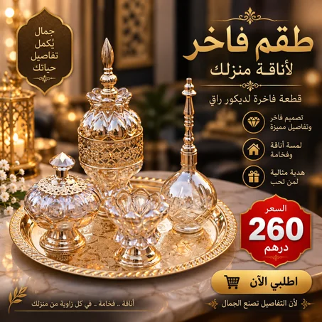 طقم النحاس والكريسطال الحر