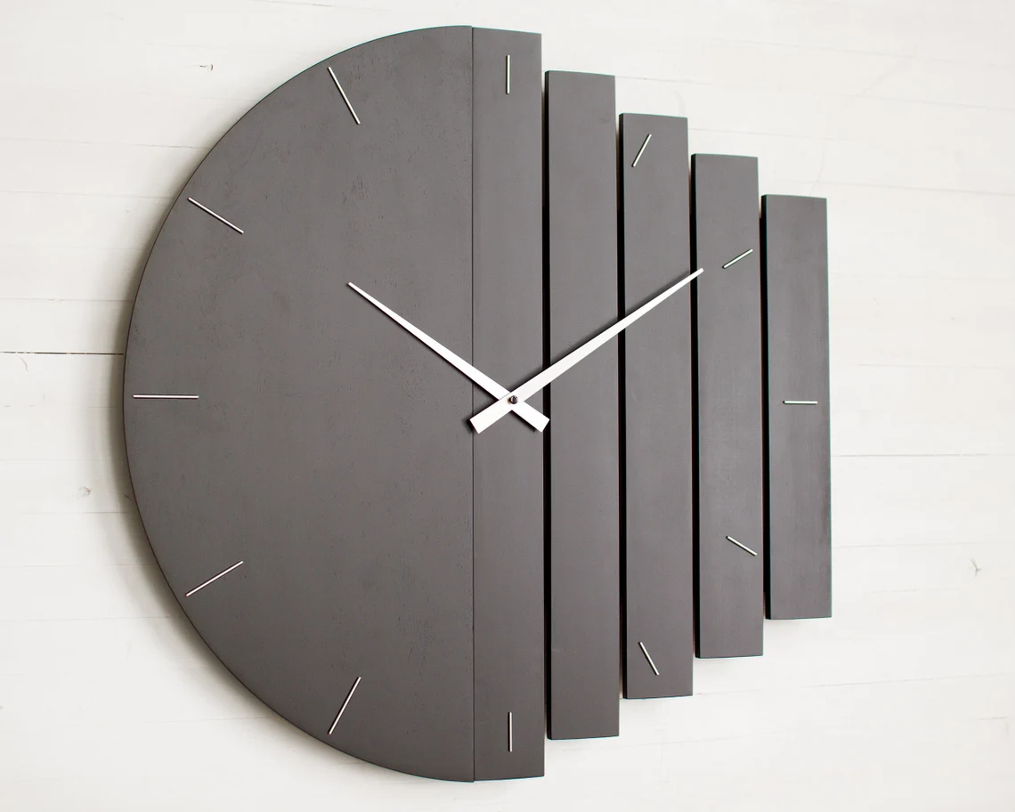 MIXOR : Horloge Murale en Bois au Design Simple et Élégant