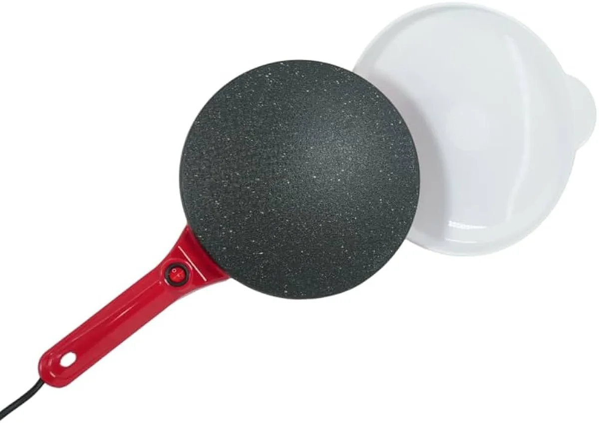 Crêpière Électrique Antiadhésive 20 cm — Cuisson Rapide, Poignée Ergonomique, Multifonction