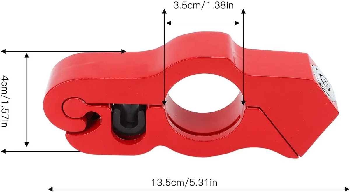 Antivol Guidon Moto en Alliage d'Aluminium — Serrure de Poignée Universelle, Imperméable & Inviolable