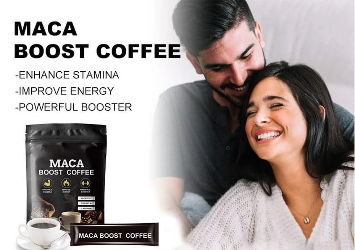 Maca Boost Coffee — Café Instantané pour l'Énergie Sexuelle, l'Endurance et la Performance Masculine