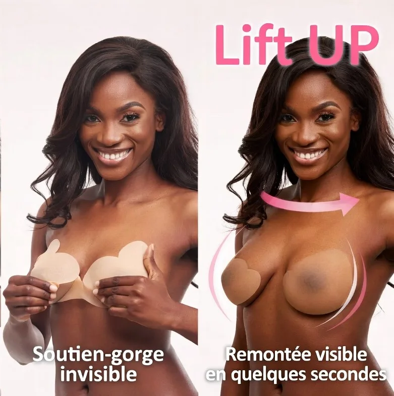 Soutien-Gorge Adhésif Invisible Push Up — Silicone Médical, Maintien Fort, Lavable & Réutilisable, Idéal Robe Dos Nu & Soirée