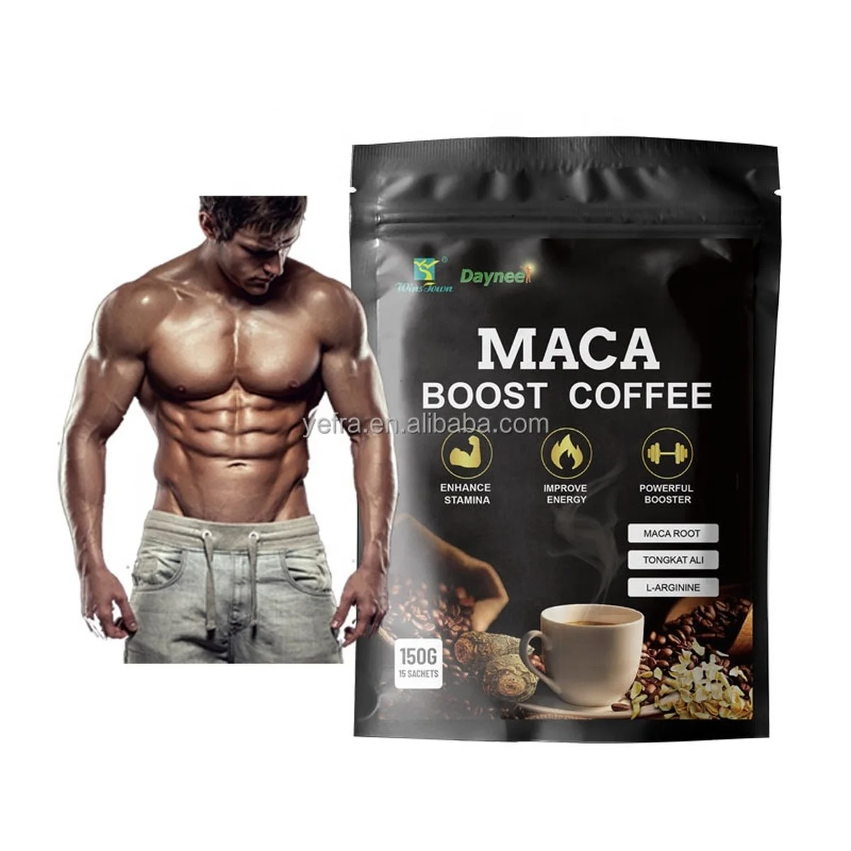 Maca Boost Coffee — Café Instantané pour l'Énergie Sexuelle, l'Endurance et la Performance Masculine