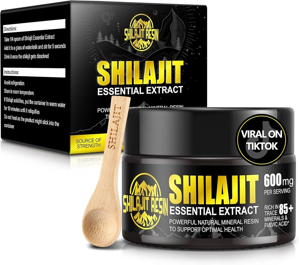 Booste Énergie et vitalité, Endurance, Santé mentale et cardiaque, Résine de Shilajit Movezen — 100% Pure, 85 minéraux, Himalaya 5000m, 50 Jours