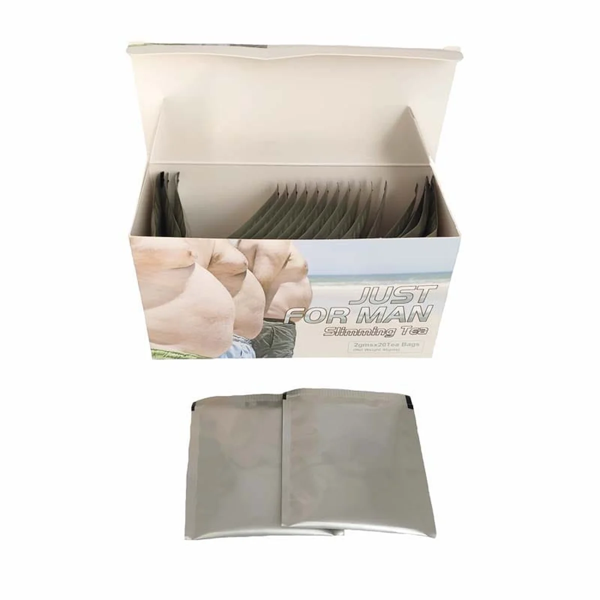 Thé Minceur Homme Just For Man — Infusion Detox pour Brûler les Graisses, Éliminer le Ventre et Perdre du Poids Naturellement | 20 Sachets