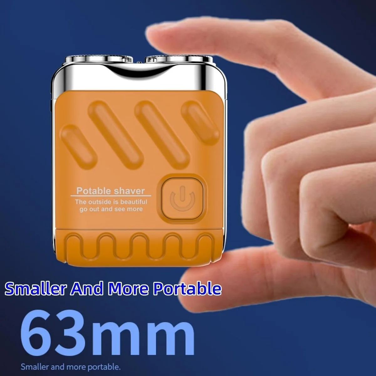 Rasoir Électrique Mini Portable R-12 — Double Anneau Magnétique, Tête Flottante 4D, Rechargeable USB-C, Waterproof IPX7