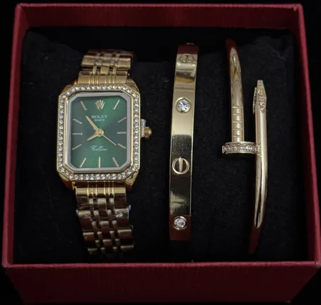 pack Rolex + Cartier bracelet gold + Cartier clou
