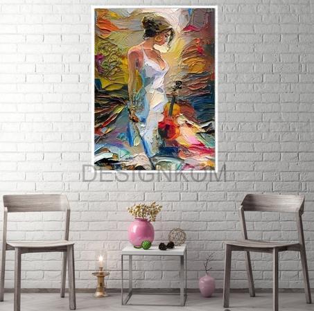 MYSTERIOUS WOMAN VIOLIN PAINT