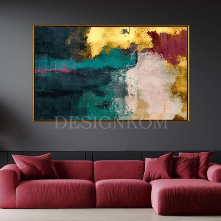 abstract green grenat gold