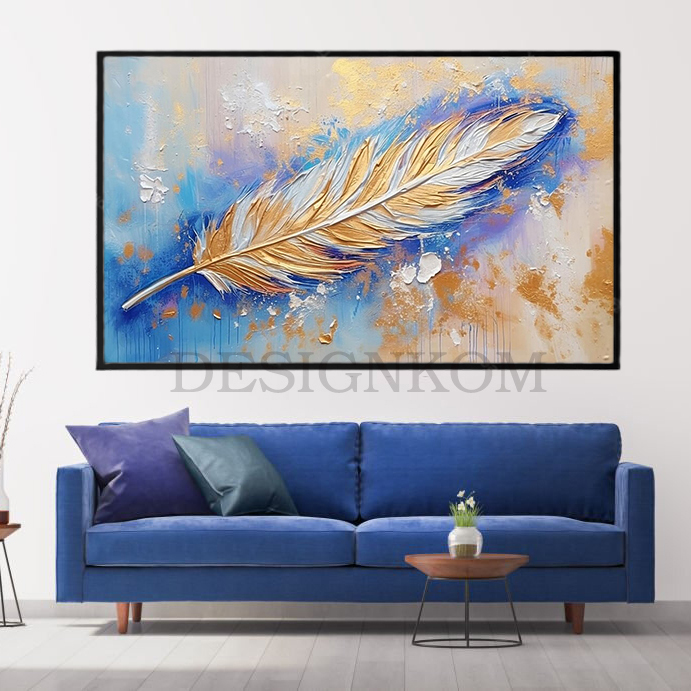 dreamy feather blue purpple