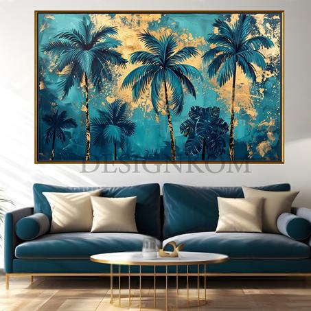 forest palms green gold