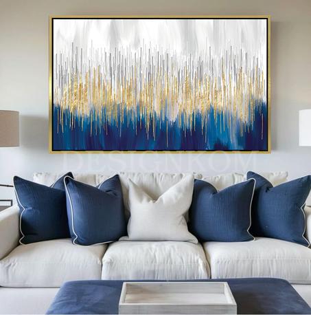 blue gold zigzag