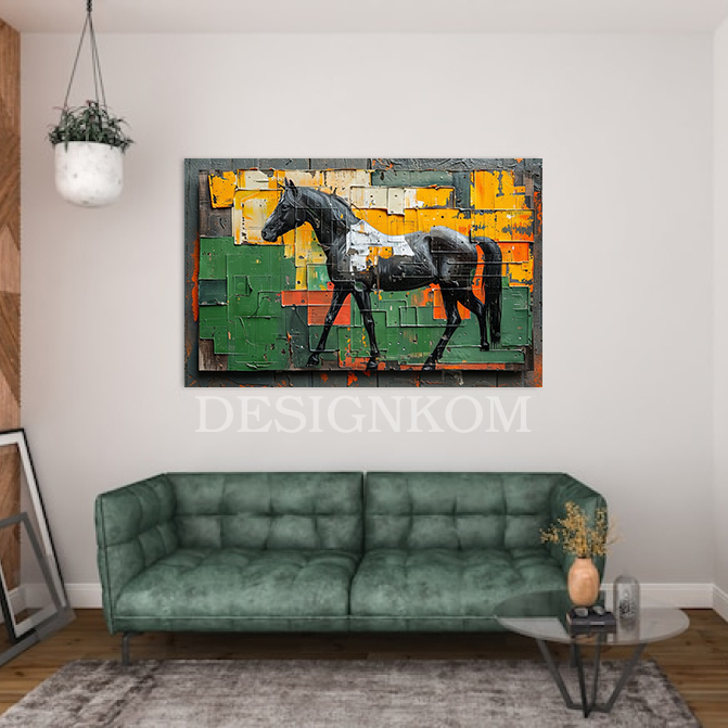 fancy 3D horse performing