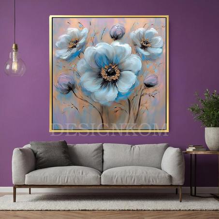 Pastel Blue Flowers
