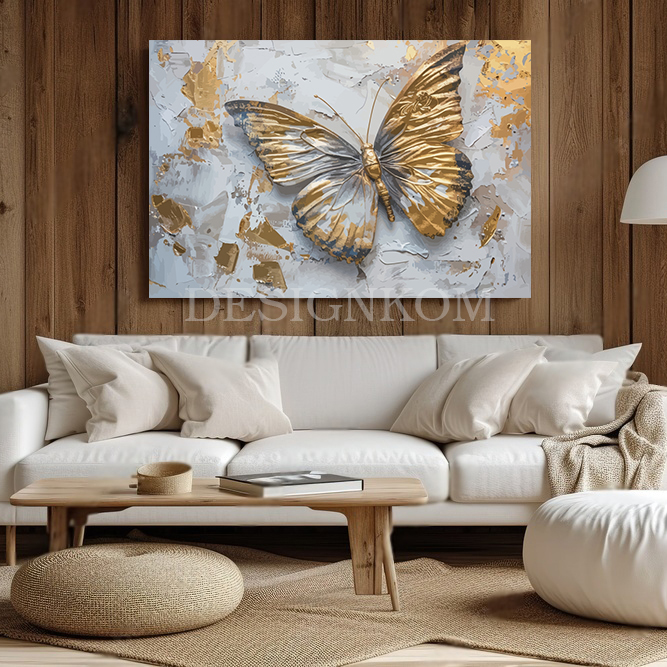 golden butterfly in gold