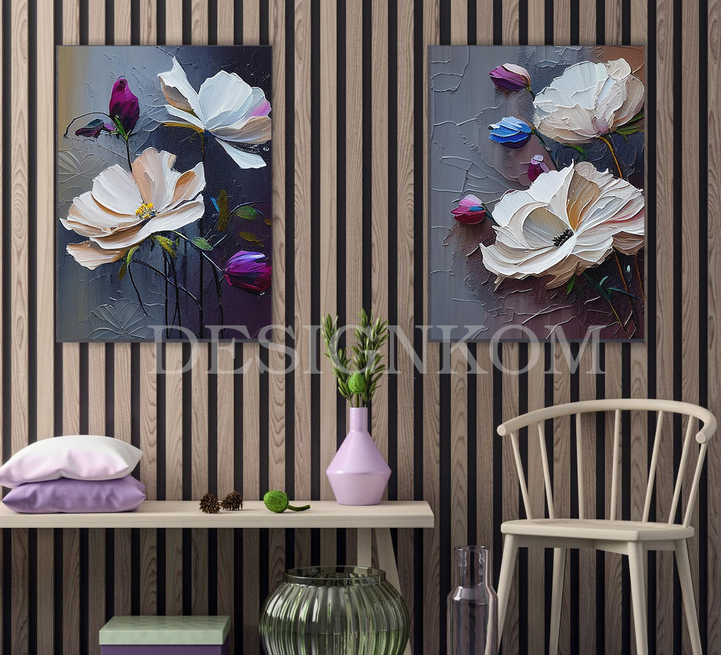 3d flowers in purpple