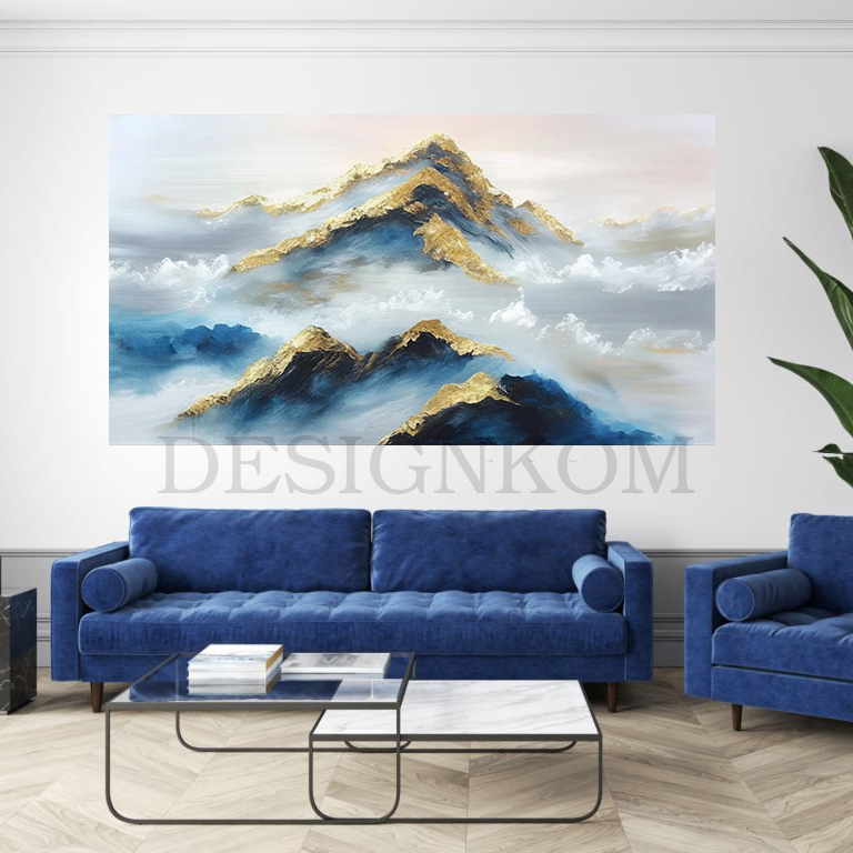 blue mountain in cloud