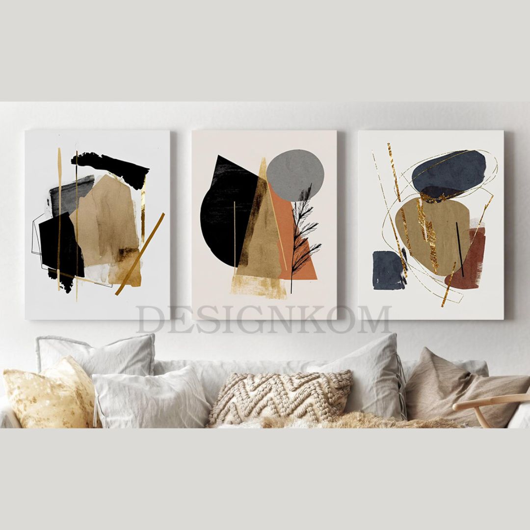 varied shapes and earth tones