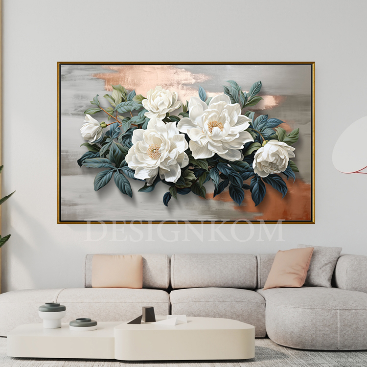 abstract badged flowers