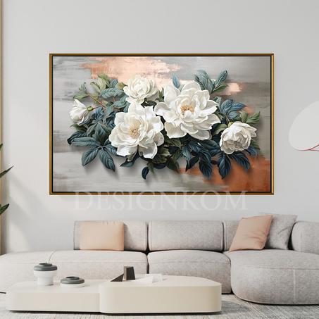 abstract badged flowers