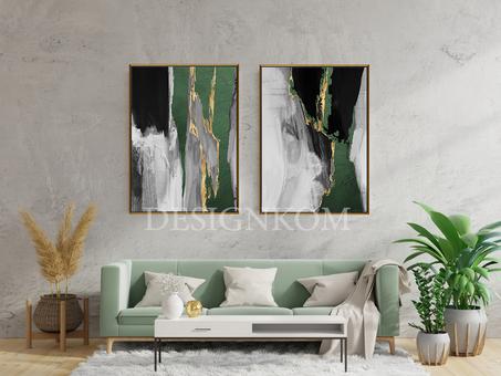 ABSTRACT GREEN BLACK TEXTURE