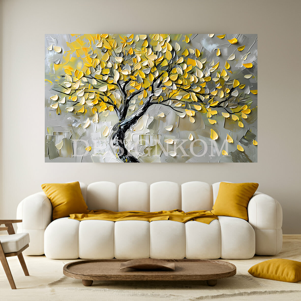 Tree in Yellow Relief