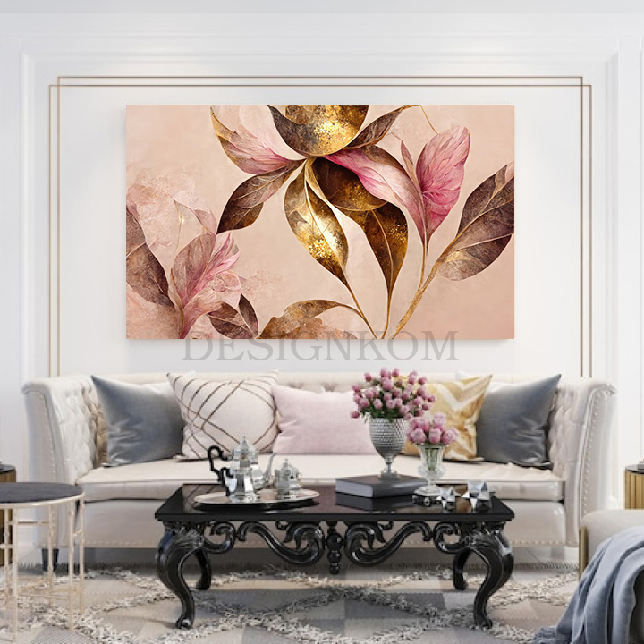 pink flower gold