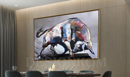 Bull attack art