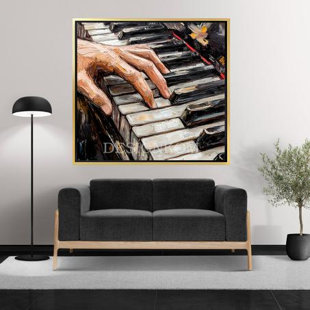 hand playing the piano