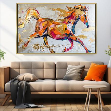pretty gold colorful horse