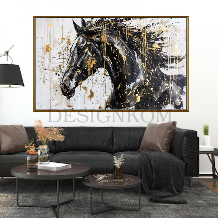 black face horse