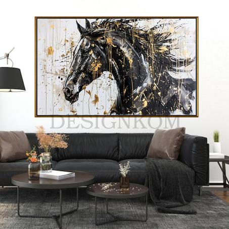 black face horse