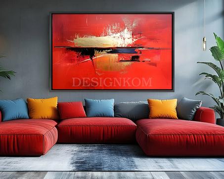Red & Gold Abstract – Dark Energy