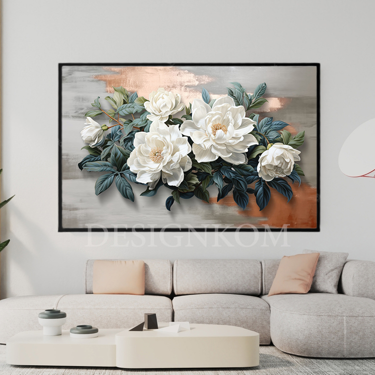 abstract badged flowers