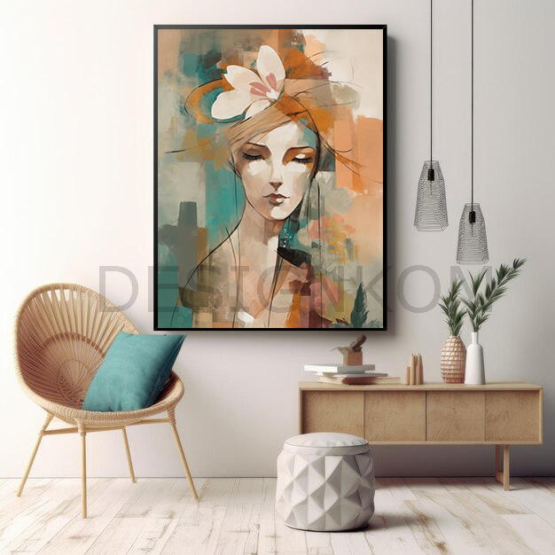 woman tidy flower