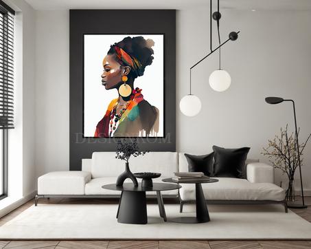 africaine woman beauty concentration