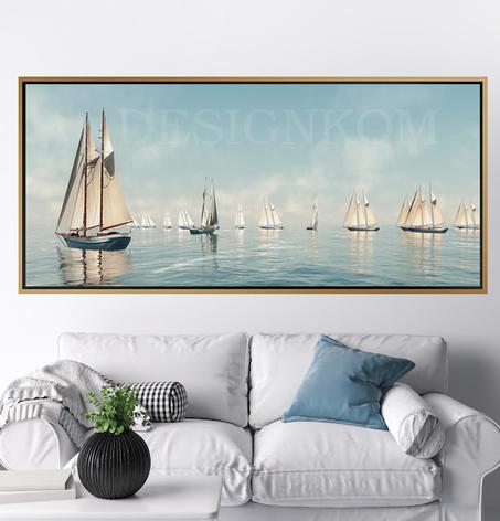 sailboats calm sea