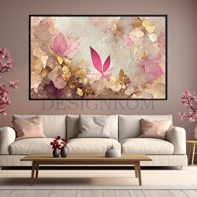 pinky gold flowers