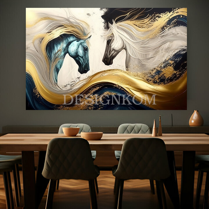 linked horses couple