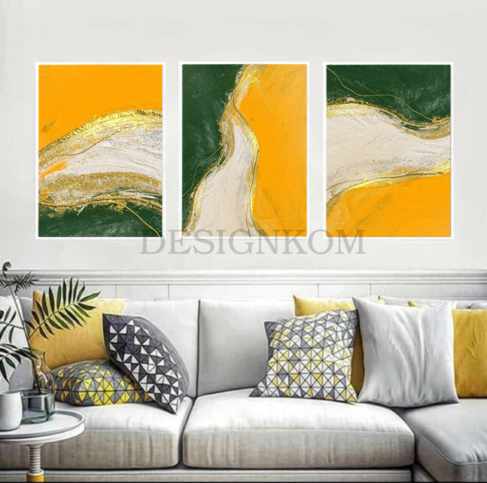 green yellow gold abstract