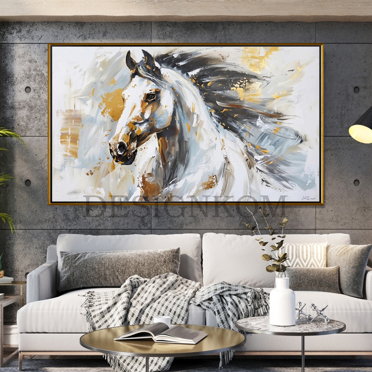 white horse face
